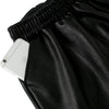 Elastic Waist Leather Black Shorts - designfullprint