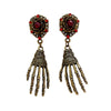 Punk Gothic Hand Skeleton Skull Drop Earrings
