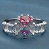 Cubic Zirconia Skull Ring