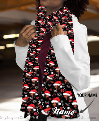 Black Pride 180x100cm Christmas Xmas Black Cute Girls Personalized Cotton Scarf Black And Proud 365