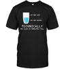 50 Air 50 Water Technically The Glass Is Full Funny Science Unisex T-shirt - designfullprint