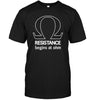 Resistance Begin With Ohm Funny Unisex T-shirt - designfullprint