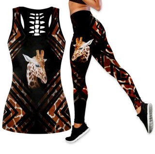 Giraffe Tank Top And Leggings Set