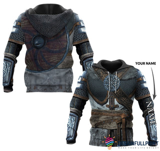 Gift For Viking Lover 3D All Over Printed Vikings Armor Viking Hoodie Amor Hoodie HG