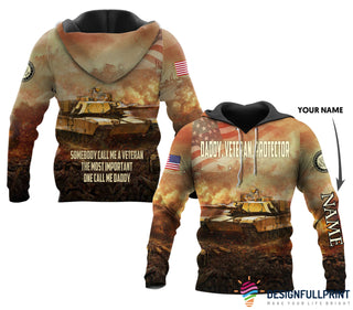 Gift For Veteran Lover Gift For Dad Daddy Veteran Protector Somebody Call Me A Veteran The Most Important One Call Me Daddy Personalized Unisex Hoodie