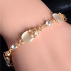 Gold Color Austrian Crystal Skull Charm Bracelet