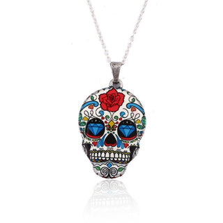 Colorful Skull Pendant Necklace
