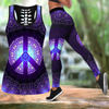 Gift For Hippie Hippie Peace Off Shoulder Long Sleeves Top and Leggings Set CH