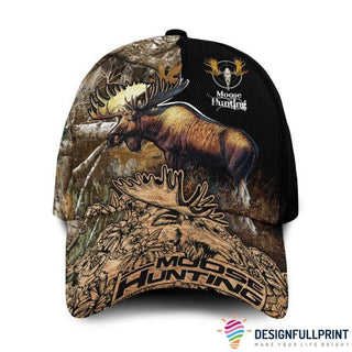 Gift For Hunting Lover Love Moose Hunting Camouflage Classic Cap HG