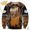 Gift For Hunting Lover Orange Camo Wild Turkey Hunting Personalized Pullover Zipup Sweatshirt Hoodie Fleece Hoodie And Long Sleeve Shirt HG