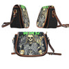 3D Skull Leather Cross-Body Carrying Strap Canvas Saddle Bags 003 - designfullprint