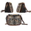 3D Skull Leather Cross-Body Carrying Strap Canvas Saddle Bags 005 - designfullprint