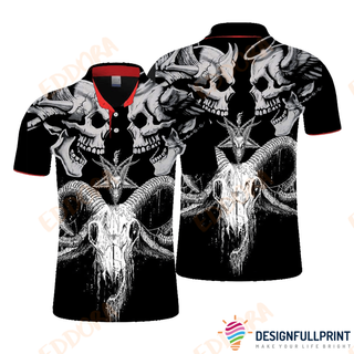 Skull Gift Satanic Skull Polo Shirt NHD