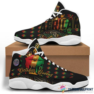 October Girl African America Girl Black Girl Custom Name JD 13 Shoes LN