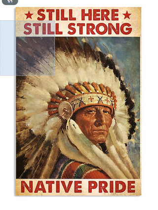 Gift For Native American Native American Brave Heart Strong Pride Poster PA