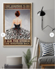 Strong Girl Withstanding The Storm With Her Music Home Deco Poster PA