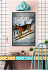 German Shepherd Skiing Club On The Slope Funny Dog Poster PA