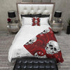 Skull Gift Red Octopus Tentacle Red Galaxy and Skull Bedding Set HG