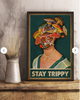 Gift For Hippie Staying Trippy Mushroom Woman Hippie Poster Vertical Poster PA