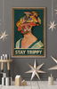 Gift For Hippie Staying Trippy Mushroom Woman Hippie Poster Vertical Poster PA