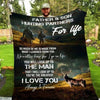 Father And Son Hunting Partners For Life Sherpa and Quilt Blanket LN
