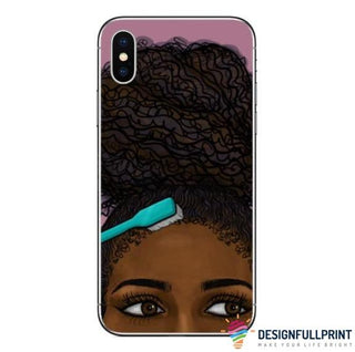 Black Pride Queen Afro Melanin Cases Afro Print Phone Case LN