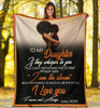 Gift For Mom Mom To Daughter Black Girl Premium Fleece Blanket Sherpa and Quilt Blanket LN