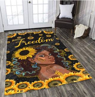 Black Pride Black Woman Freedom Sunflower GS-1205HN Rug
