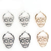 Heart Eyes Skull Hoop Earrings