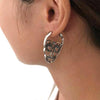 Heart Eyes Skull Hoop Earrings