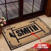 Personalized Lineman Rubber Base Doormat HG