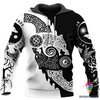 Gift For Viking Lover Gift For Wolf Lover Skoll And Hati Wolf Viking Black And White Unisex Hoodie NHD