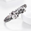Skull Rhinestone Pearl Bracelet - designfullprint