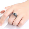 Skull CZ Silver Punk Valentine's Promise Ring