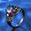 Skull CZ Silver Punk Valentine's Promise Ring