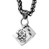Skull Dice Snow Pendant Stainless Steel Necklace