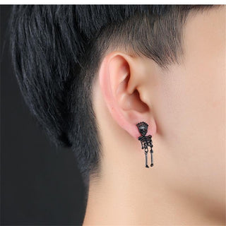 Stainless Steel Punk Cool Skeleton Earrings