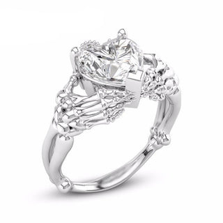 Skull Heart Ring - designfullprint