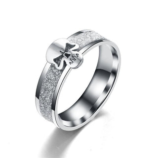 Stainless Steel Rhodium Plated Skull Ring