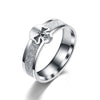 Stainless Steel Rhodium Plated Skull Ring