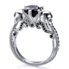 Skull Ring Black Zircon
