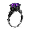 Multi-Color Cubic Zircon Skull Wedding Rings
