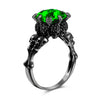 Multi-Color Cubic Zircon Skull Wedding Rings