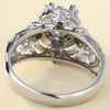 Rhodium Plated CZ Skull Ring