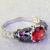 Skull Crystal Promise Ring - designfullprint