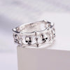 Silver Vintage Gothic Punk Skull Ring