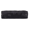 Skull Black Leather Makeup Travel Bag Purse - designfullprint