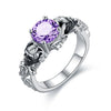 Black Skull Crystal Zircon Ring