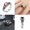 Black Skull Crystal Zircon Ring