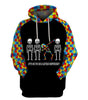 Skull Gift It's Ok To Be Different Adult and Kid Autism Awareness Autism Awareness Promotion Dabbing Skull Hoodies Autism Gift